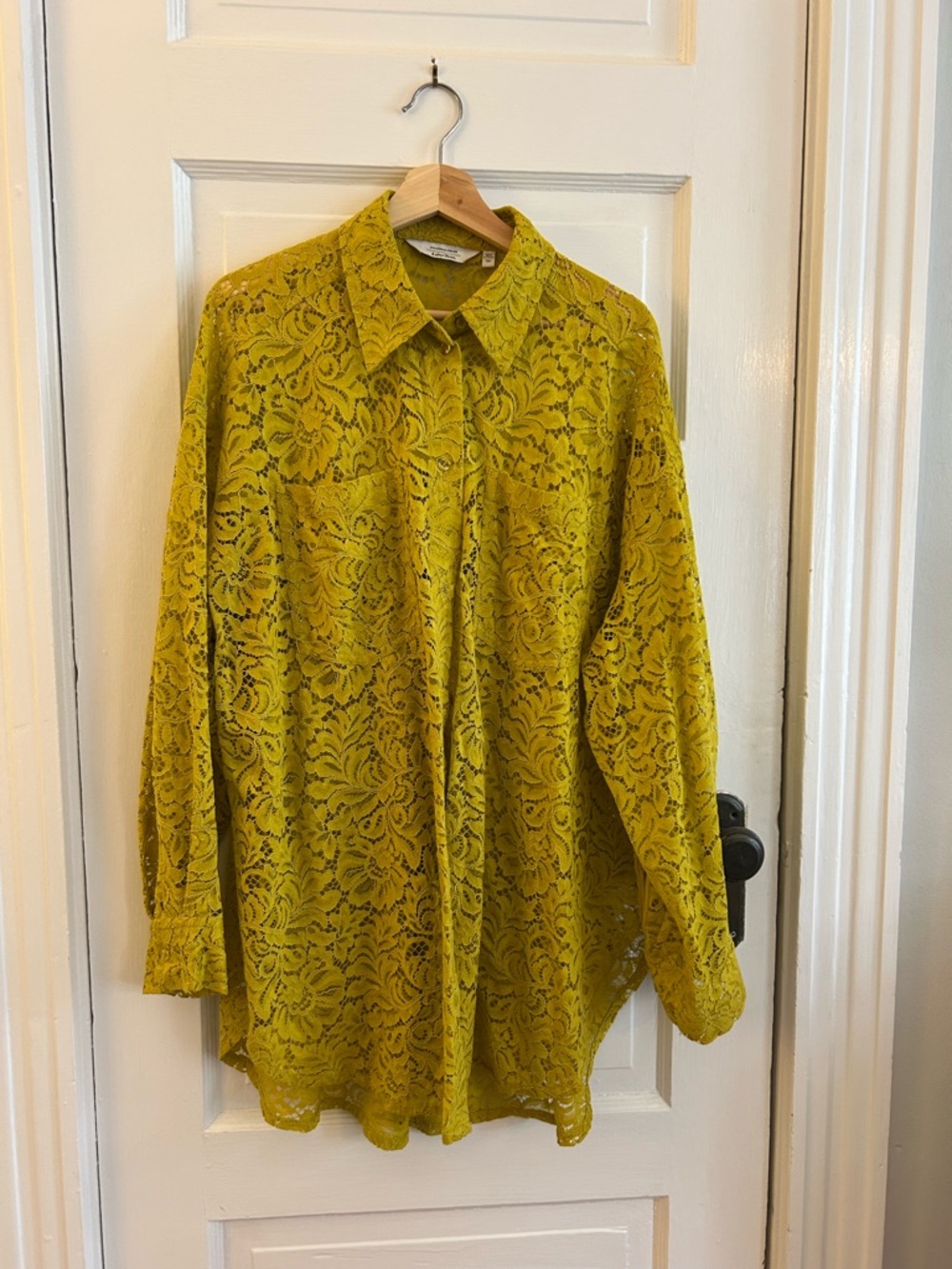 & Other Stories Lace Button-Down Shirt